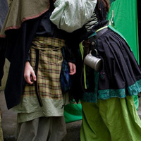 Mantle, Peasant Shirt, Custom Kilts, and Gypsy Pants